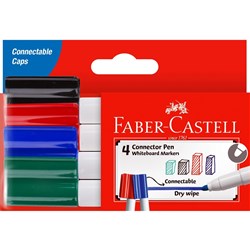 Faber-Castell Connector Marker Whiteboard Assorted Pack of 4