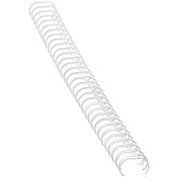 Fellowes Wire Binding Combs 6mm 34 Loop White Pack of 100