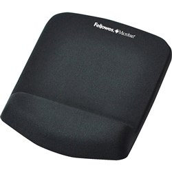 Fellowes Mouse Pad Wrist Rest Plush Touch Lycra Microban Black