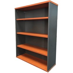 Rapid Worker Bookcase 1200H x 900W x 315mmD 3 Shelf Cherry & Ironstone