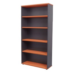 Rapid Worker Bookcase 1800H x 900W x 315mmD 4 Shelf Cherry & Ironstone