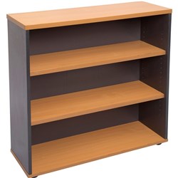 Rapid Worker Bookcase 900H x 900W x 315mmD 2 Shelf Beech & Ironstone