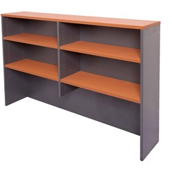 Rapid Worker Overhead Hutch 4 Shelves 1500mmW Cherry & Ironstone