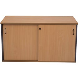 Rapid Worker Credenza Sliding Doors 1200W x 450D Beech & Ironstone