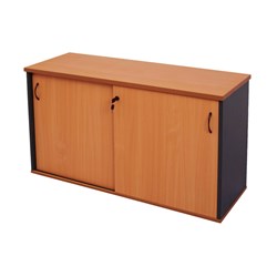 Rapid Worker Credenza Sliding Doors 1200W x 450D Cherry & Ironstone