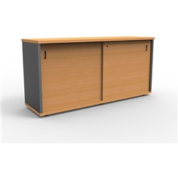 Rapid Worker Credenza Sliding Doors 1500W x 450D Beech & Ironstone