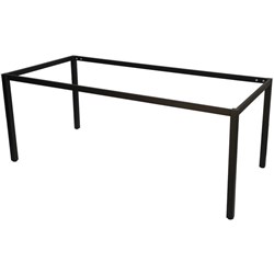 Steel Table Frame Only Suits Tops 1800Wx750D 40mm Square Tube Black Powder coated