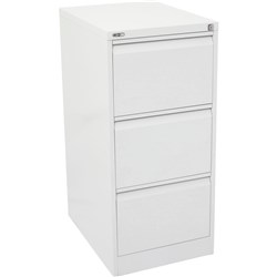 Go Steel 3 Drawer Filing Cabinet 1016Hx460Wx620mmD White