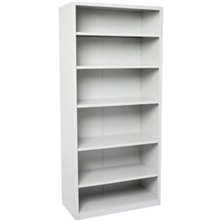 Go Steel Open Bay Shelving Storage Unit 2200Hx915Wx460D Silver Grey