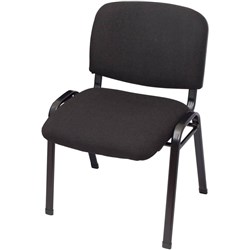 Nova Visitor Chair Stackable Black Fabric Seat and Back
