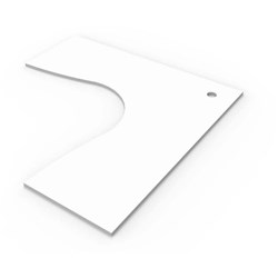 Rapid Screen Corner Top W1500 x W1500 x D700mm White