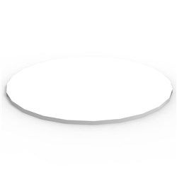 Rapidline Melamine Round Table Top Only 25mm Thick 900mm Diameter White