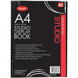 Jasart Studio Display Book A4 20 Pockets Black