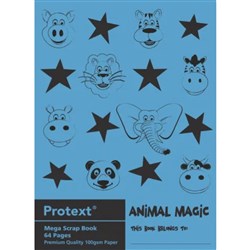 Protext Mega Scrapbook 330 x 240mm Animal Magic 100gsm 64 Page