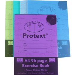 Protext Exercise Book A4 14mm Dotted Thirds - Goanna 96 Page