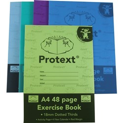 Protext Exercise Book A4 18mm Dotted Thirds 48 Page - Dog