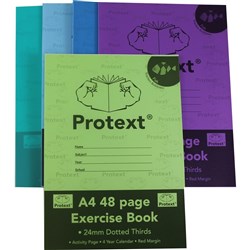 Protext Exercise Book A4 24mm Dotted Thirds 48 Page - Fish