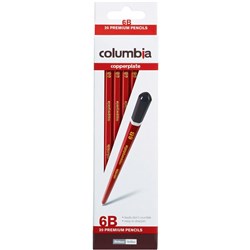 Columbia Copperplate Pencil Hexagon 6B Pack Of 20