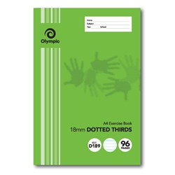 TUDOR EXERCISE BOOK A4 96Page 18mm Dotted 3RD s