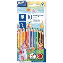 Staedtler Noris Colour Pencils Jumbo Triangular Assorted Pack of 10