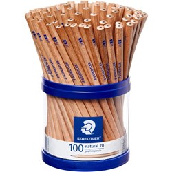 Staedtler Natural Graphite Pencils 2B Cup of 100