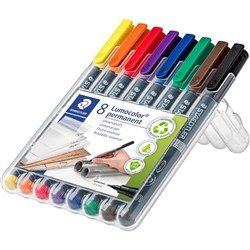 Staedtler 313 Lumocolor Permanent Pens Superfine 0.4mm Assorted Colours Wallet Of 8