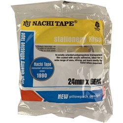 Nachi Stationery Tape 620 Transparent 24mmx66m Pack of 6