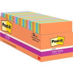 Post-It 654-24SSAU-CP Super Sticky Cabinet Pack 76x76mm Rio De Janeiro Pack of 24