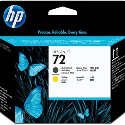 HP C9384A 72 Print Head Matte Black & Yellow