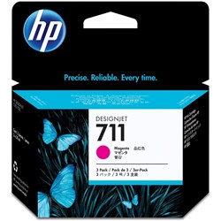 HP CZ135A 711 Ink Cartridge Pack of 3 Magenta