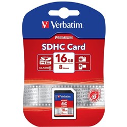 Verbatim 16GB SDHC Memory Card Class 10