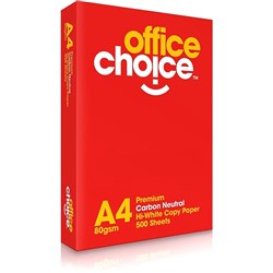 Office Choice Copy Paper Premium A4 80gsm White Ream of 500