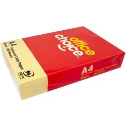 Office Choice Tinted Paper A4 80gsm Yellow Ream of 500