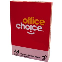Office Choice Tinted Paper A4 80gsm Pink Ream of 500