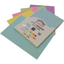Rainbow Office Copy Paper A3 80gsm Pastel Assorted Pack of 100