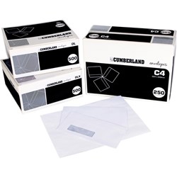 Cumberland DL Laser Envelopes 110x220mm Strip Seal White Secretive Box Of 500