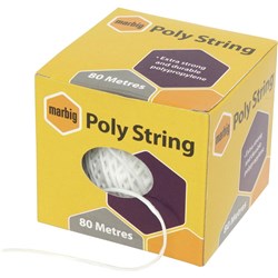 Marbig String & Twine Poly String 80 Metres White