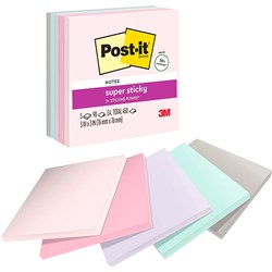 Post-It 654-5SSNRP Super Sticky Notes 76mmx76mm Recycled Bali Assorted Pack 5