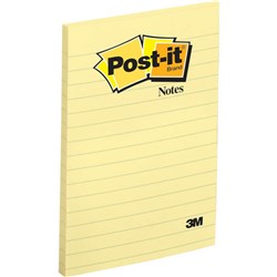 Post-It 660 Notes Original 98x149mm Lined Yellow 100 Sheets