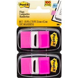 Post-It 680-BP2 Flags Twin Pack 25x43mm Bright Pink