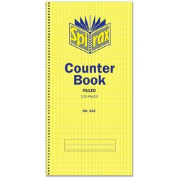 Spirax 543 Counter Book 297x135mm 120 Page Side Opening