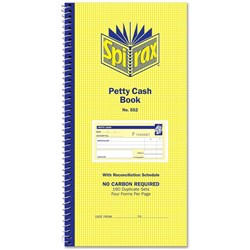 Spirax 552 Business Book Petty Cash 279x144mm Carbonless Side Opening
