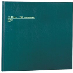 Collins 700 Analysis Book 297 x 315mm Feint Ruled 96 Leaf Green