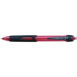 Uni SN227 Powertank Ballpoint Pen Retractable Fine 0.7mm Red