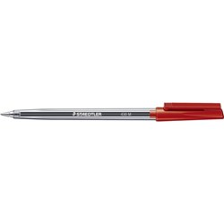 Staedtler 430 Stick Ballpoint Pens Medium 1mm Red