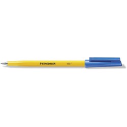 Staedtler 430 Stick Ballpoint Pens Fine 0.7mm Blue