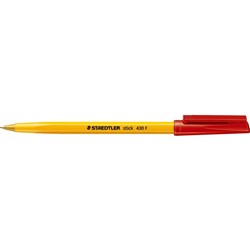 Staedtler 430 Stick Ballpoint Pens Fine 0.7mm Red