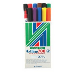Artline 700 Permanent Markers Fine Bullet 0.7mm 8 Assorted Pack Of 12