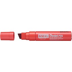 Pentel N50XL Jumbo Permanent Marker Chisel 11-17mm Red