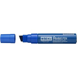 Pentel N50XL Jumbo Permanent Marker Chisel 11-17mm Blue